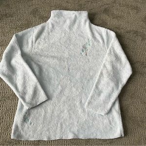 Women's NWOT The Disney Store Tinkerbell Mockneck Sweater size Small in Blue